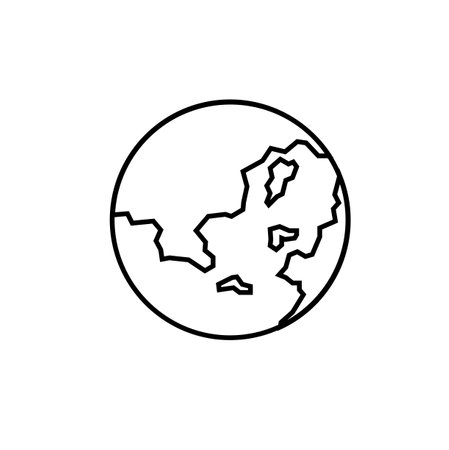 Globe thin icon vector isolated on white, sign and symbol illustration.のイラスト素材