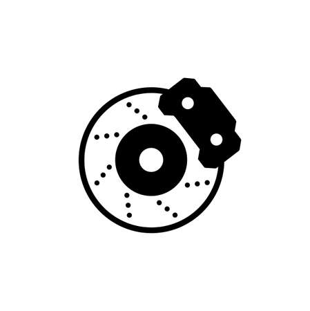 Vehicle brake icon vector isolated on white,sign and symbol illustrationのイラスト素材