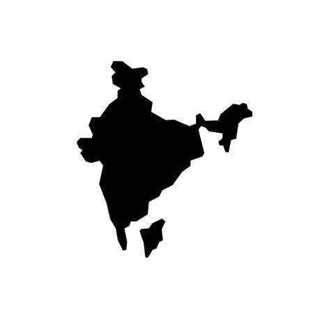 India map icon vector isolated on white, sign and symbol illustration.のイラスト素材