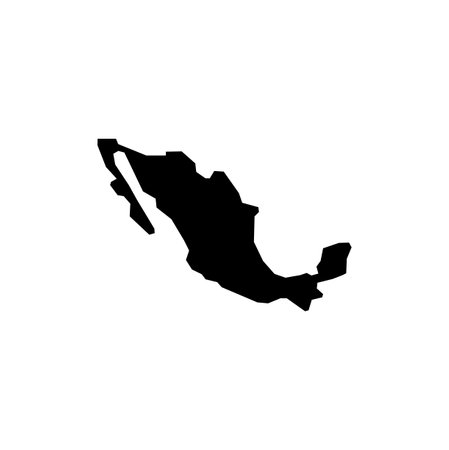 Mexico map icon vector isolated on white, sign and symbol illustration.のイラスト素材