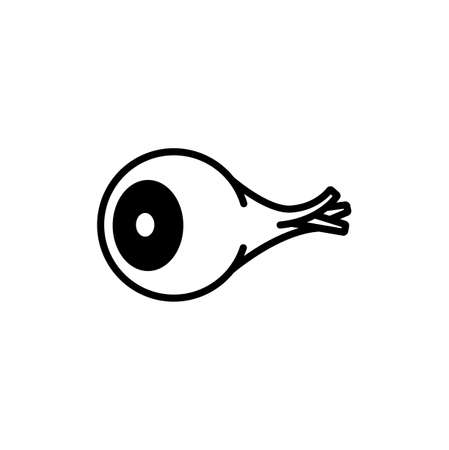 Eye icon vector isolated on white, sign and symbol illustration.のイラスト素材