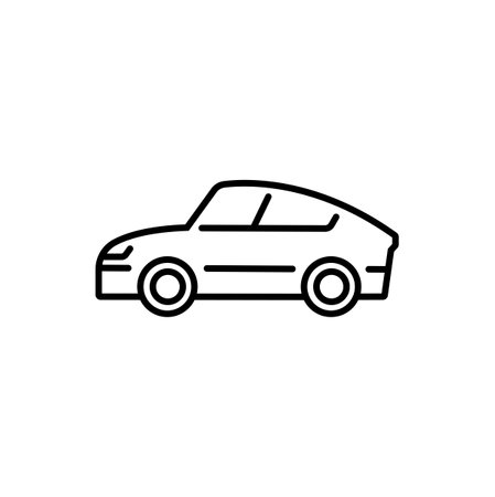 SUV car icon vector isolated on white, sign and symbol illustration.のイラスト素材