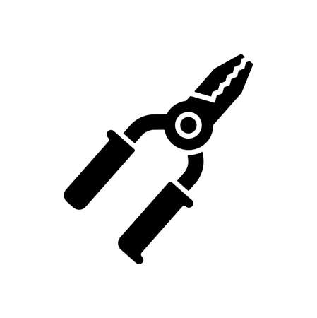 Pliers icon vector isolated on white, sign and symbol illustration.のイラスト素材