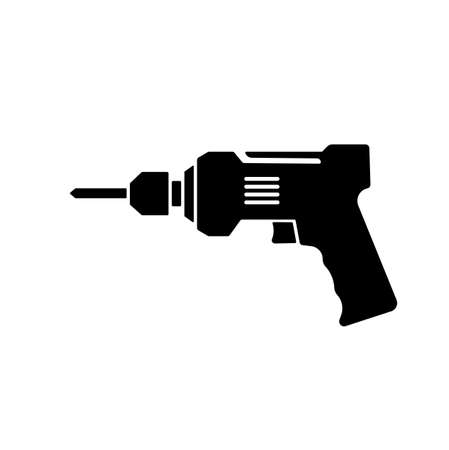 Drilling machine icon vector isolated on white, sign and symbol illustration.のイラスト素材