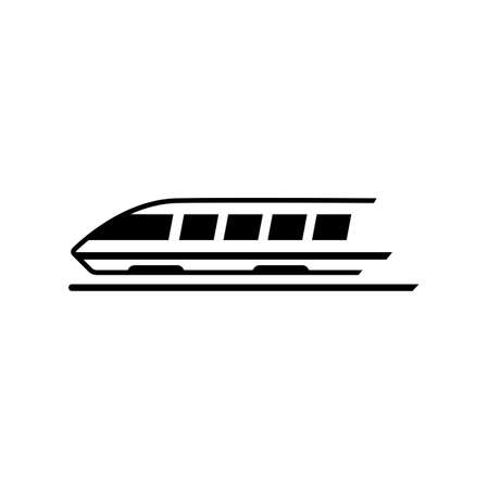 High speed train icon vector isolated on white, sign and symbol illustration.のイラスト素材