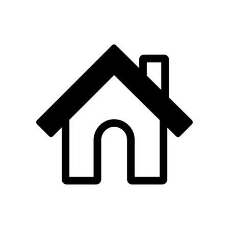 Home icon vector isolated on white, sign and symbol illustration.のイラスト素材
