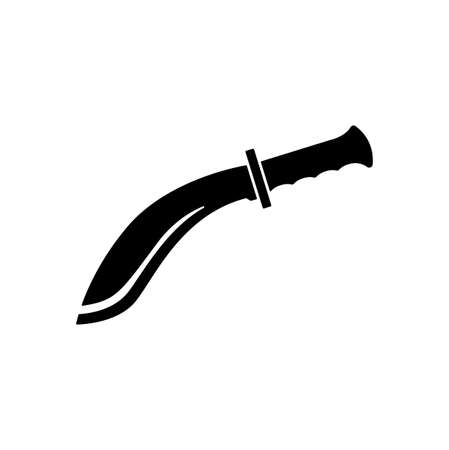 Grukha knife icon vector isolated on white, sign and symbol illustration.のイラスト素材