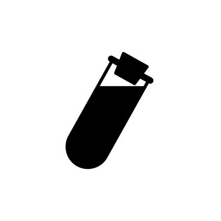 Science tube icon vector isolated on white, sign and symbol illustration.のイラスト素材