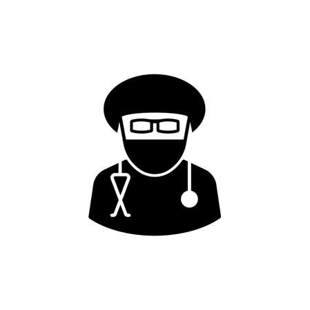 Doctor icon vector isolated on white, person sign and symbol illustration.のイラスト素材