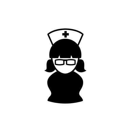 Nurse icon vector isolated on white, person sign and symbol illustration.のイラスト素材