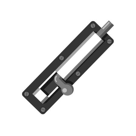 Door latch in trendy flat design isolated vector on white background, objects  graphic design.のイラスト素材