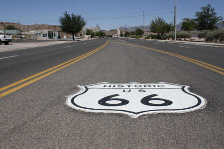 Historic Route 66 in kingman arizonaの写真素材