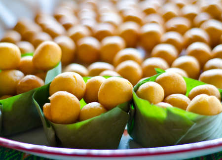 Thai sweets made of flourの写真素材