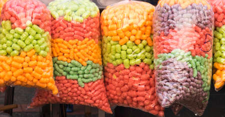 Fish food pelletsの写真素材