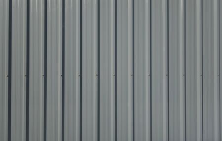 Gray corrugated metal sheetの写真素材
