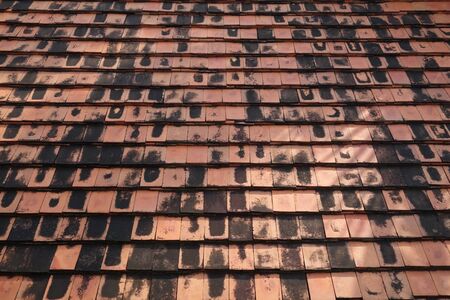 Terracotta roof tilesの写真素材