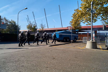 Police control the match FC Zurich vs. GC Zurich