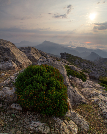 Serra de Tramuntana mountains on Mallorca, Balearic Islands, Spainの写真素材