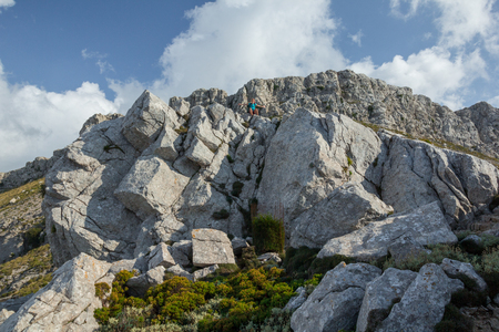 Serra de Tramuntana mountains on Mallorca, Balearic Islands, Spainの写真素材