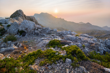 Serra de Tramuntana mountains on Mallorca, Balearic Islands, Spainの写真素材