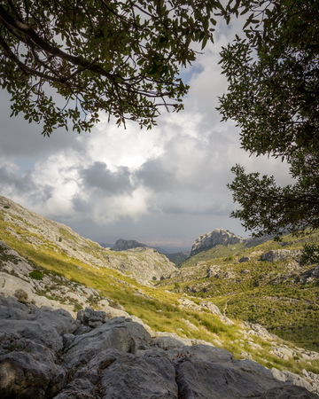 Overcast day in mountainsの写真素材