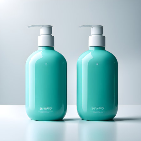 Realistic Detailed 3d Green Plastic Bottle for Liquid Soap or Shampoo. vectorの素材