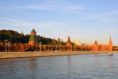 Walls and towers of the Moscow Kremlin. Russiaの写真素材