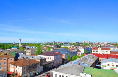 Top view of the city of Rybinsk. Russiaのeditorial素材