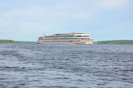 "Viking Truvor" on the Volga River. Russiaのeditorial素材