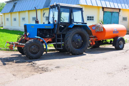 Tractor Belarus 82.1 on the territory of the Museum-Reserve Leninskie Gorki. Russia