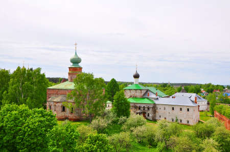 Boris and Gleb Cathedral and the Church of the Annunciation in the monastery in Borisoglebsk. village Borisoglebskiy Yaroslavl region. Russiaのeditorial素材