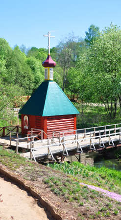 Font on the river of the Page in the village Radonezh. Moscow region, Russiaの写真素材