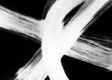 Three broad lines harmoniously intersect and create a galactic structure. Meditation energy. Astract...