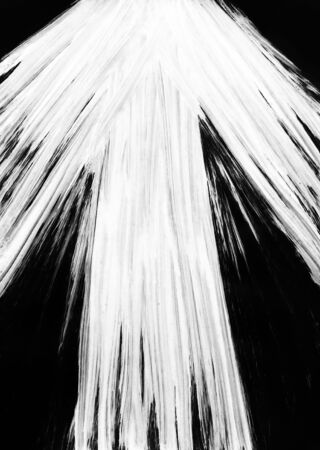 human figure drawn by narrow lines in an abstract style. The energy around a person repeats his silhouette. Meditation profitの写真素材