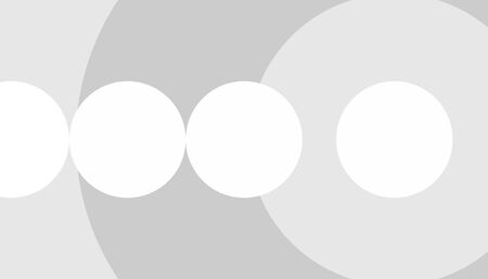 Abstract composition with black and white circles. Inter atomic or planetary energy interaction. educational illustration. Limited color palette. Chaos bubbles. Geometric bannerのイラスト素材