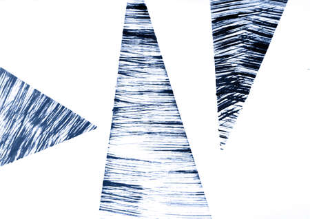 An abstract composition of three triangles creates the image of bird beaks. Meditation profit energy. tall buildings close their tops in the skyの写真素材