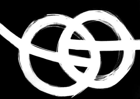 The energy harmony of two objects, the intersection of energies in an abstract style. Elements of...