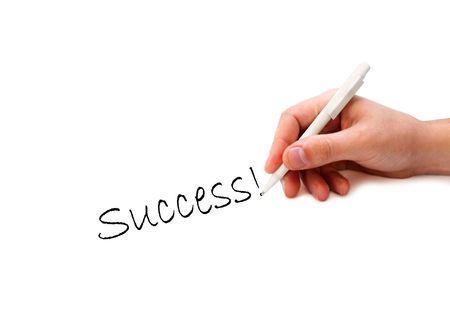 Man's hand writingの写真素材