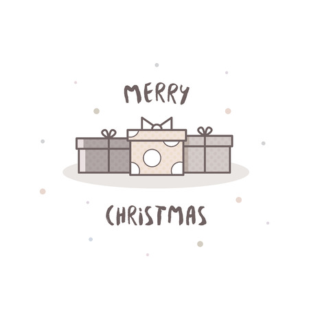 Merry Christmas. Card. Illustration.のイラスト素材