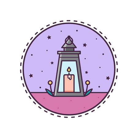 Lantern. Vector illustration.のイラスト素材