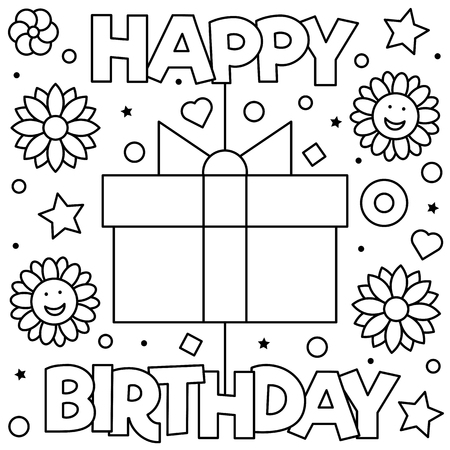 Coloring page. Vector illustration.のイラスト素材