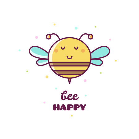 Bee. Vector illustration.のイラスト素材
