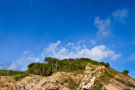 mountains with blue skyの写真素材