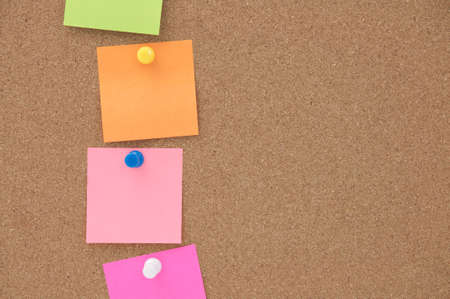 close up blank note on cork boardの写真素材