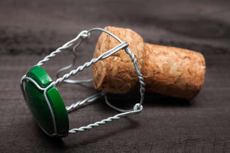 Champagne cork. Macro image.の写真素材
