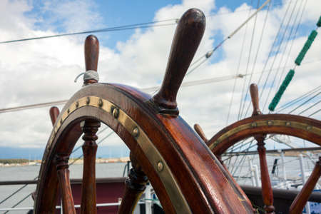 Steering wheel of the ship