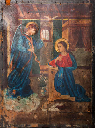 ARISTINO VILLAGE, GREECE - APRIL 30: Hand Made Byzantine Icons iconography in the interior of village church, on April 30, 2014 in Aristino Village.

のeditorial素材