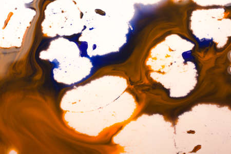 Old marbled paper technique texture. Handmade marbleized effect with acrylic paints