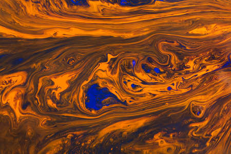 Old marbled paper technique texture. Handmade marbleized effect with acrylic paintsの写真素材