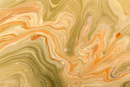 Old marbled paper technique texture. Handmade marbleized effect with acrylic paintsの写真素材